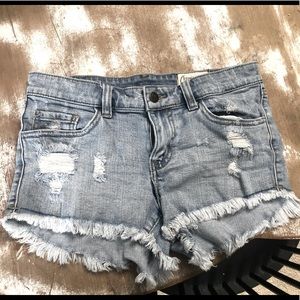 Distressed Jean shorts